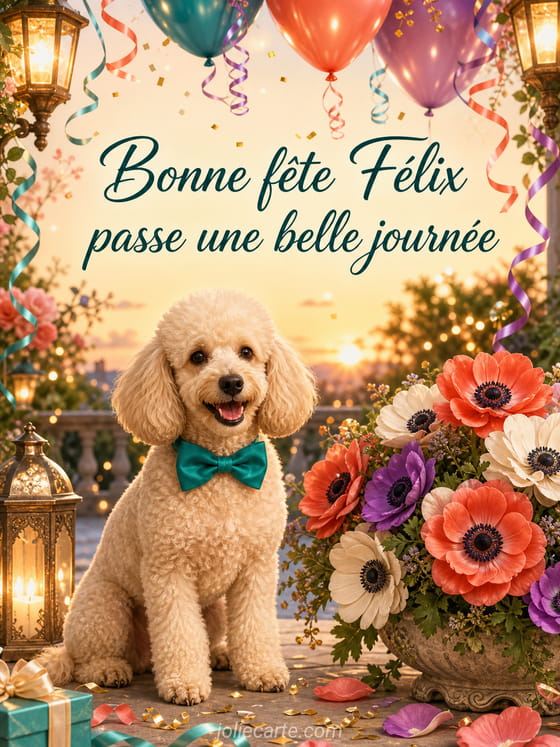 Carte bonne fête Félix