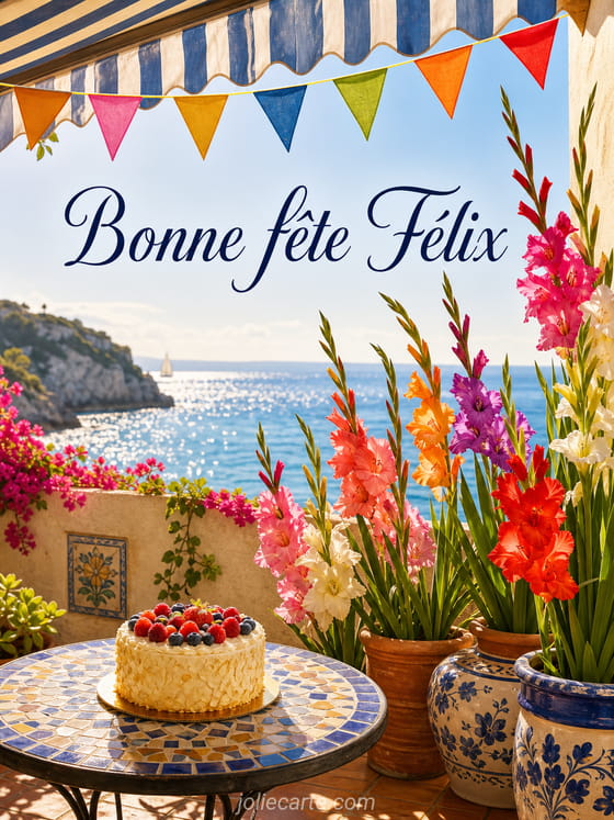 Carte bonne fête Félix