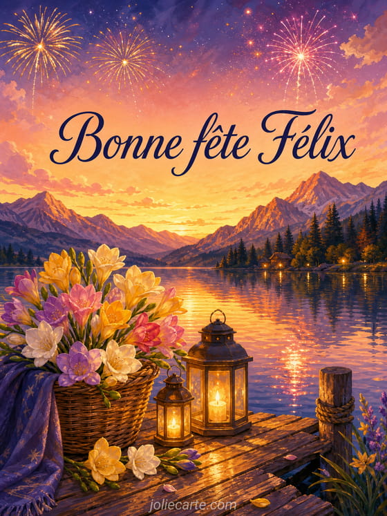 Carte bonne fête Félix