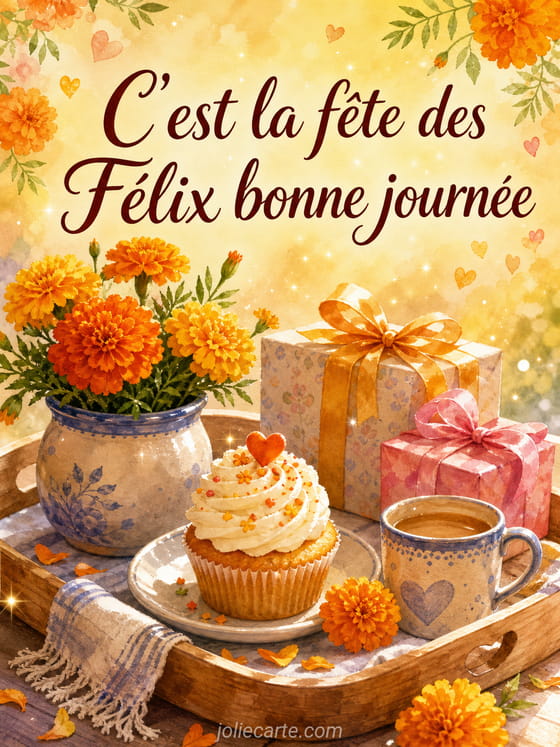 Carte bonne fête Félix