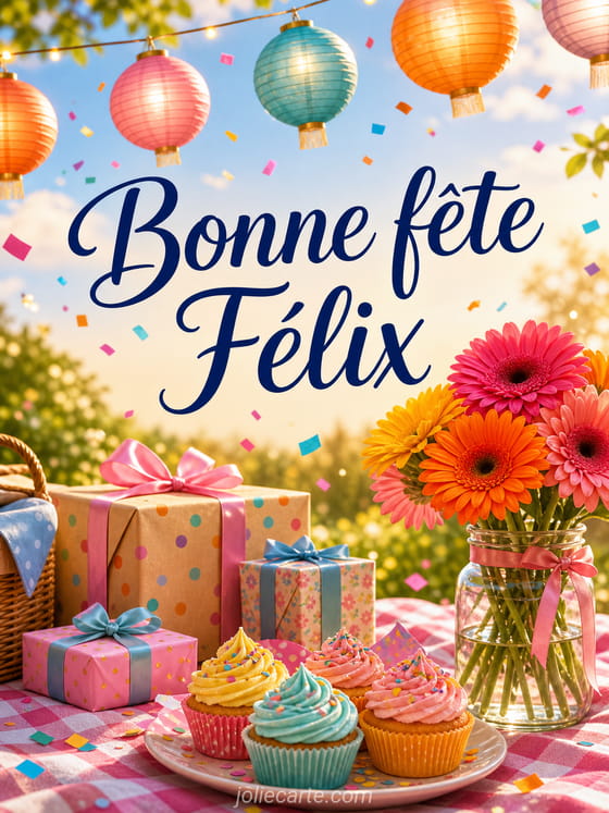 Carte bonne fête Félix