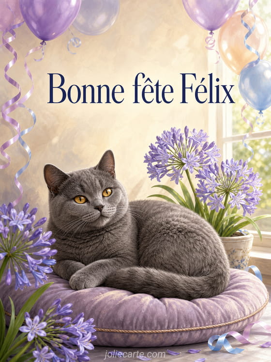 Carte bonne fête Félix
