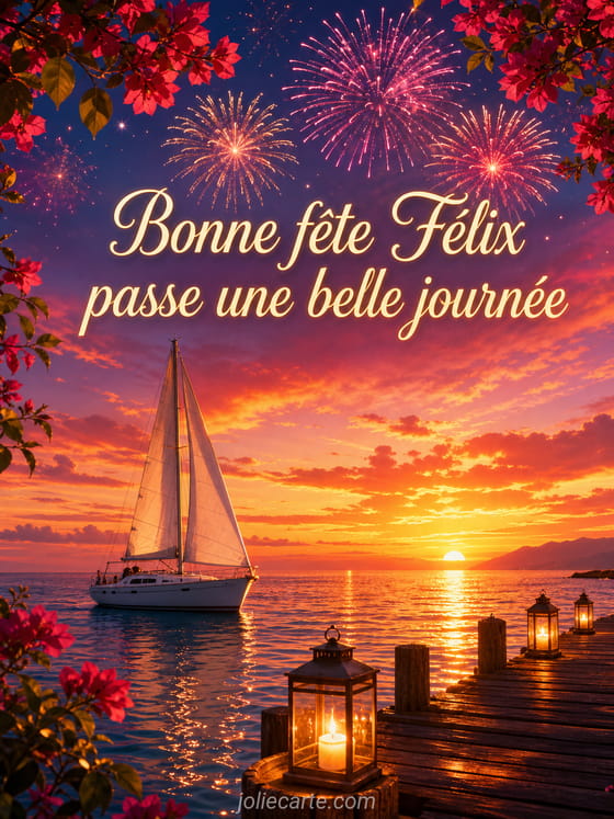 Carte bonne fête Félix