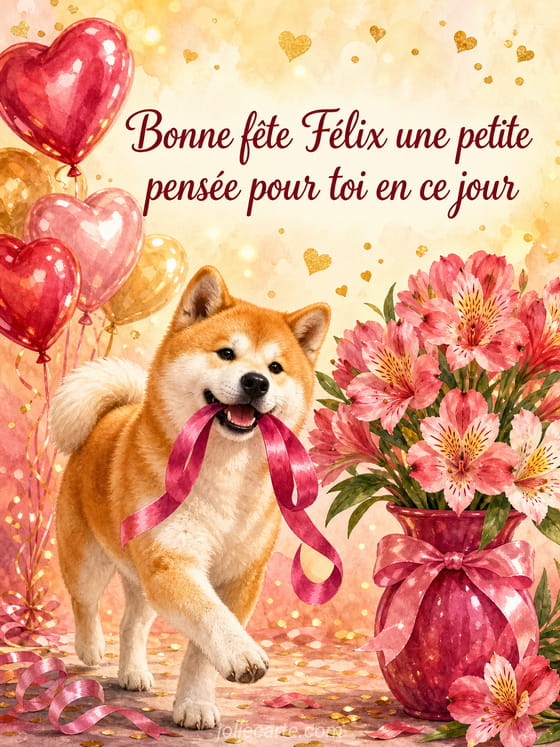 Carte bonne fête Félix