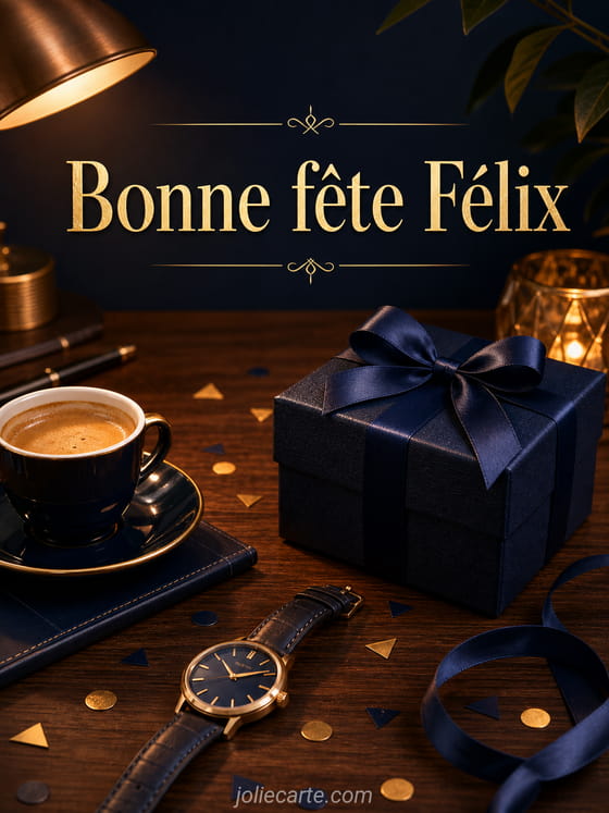 Carte bonne fête Félix