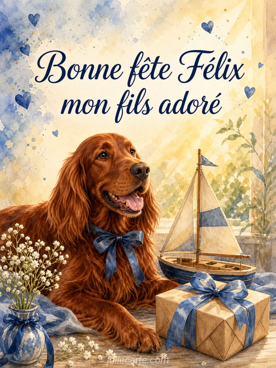 Carte bonne fête Félix