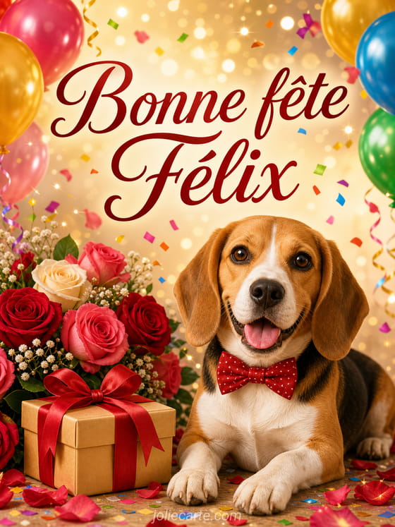 Carte bonne fête Félix