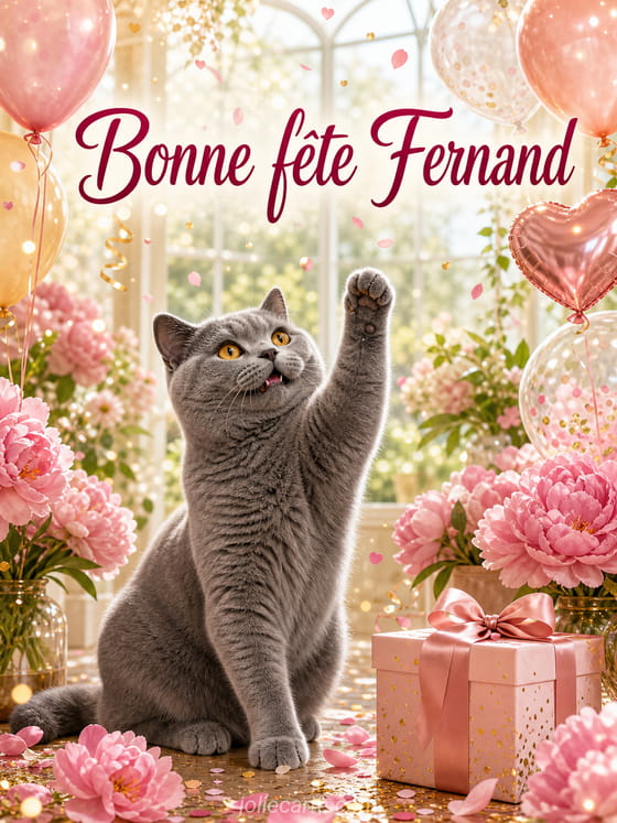 Carte bonne fĂȘte Fernand