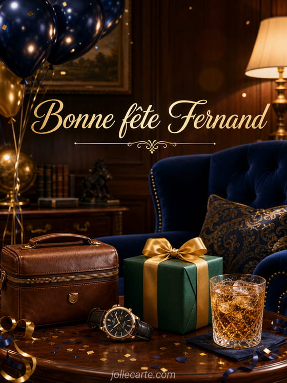 Carte bonne fĂȘte Fernand