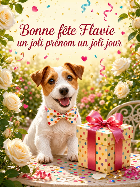 Carte bonne fĂȘte Flavie
