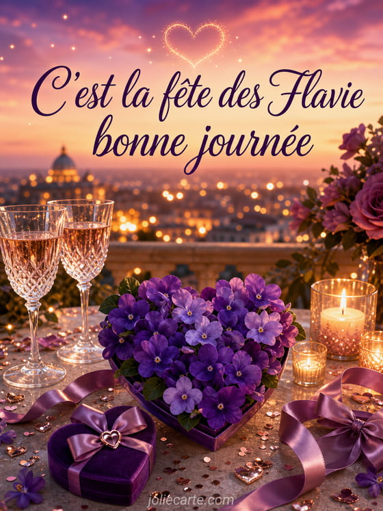 Carte bonne fĂȘte Flavie