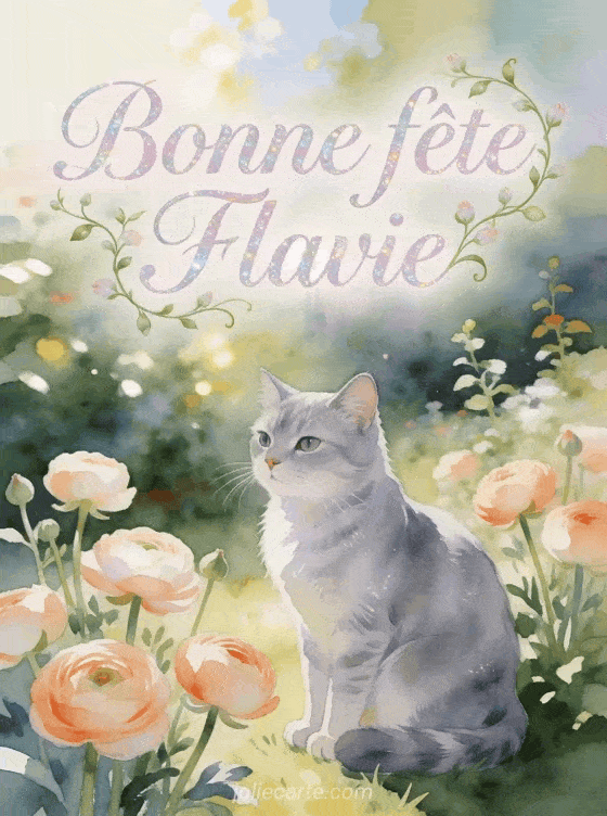 Bonne fête Flavie - Bonne fete flavie chat