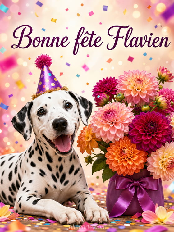 Carte bonne fête Flavien