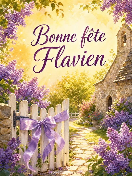 Carte bonne fête Flavien