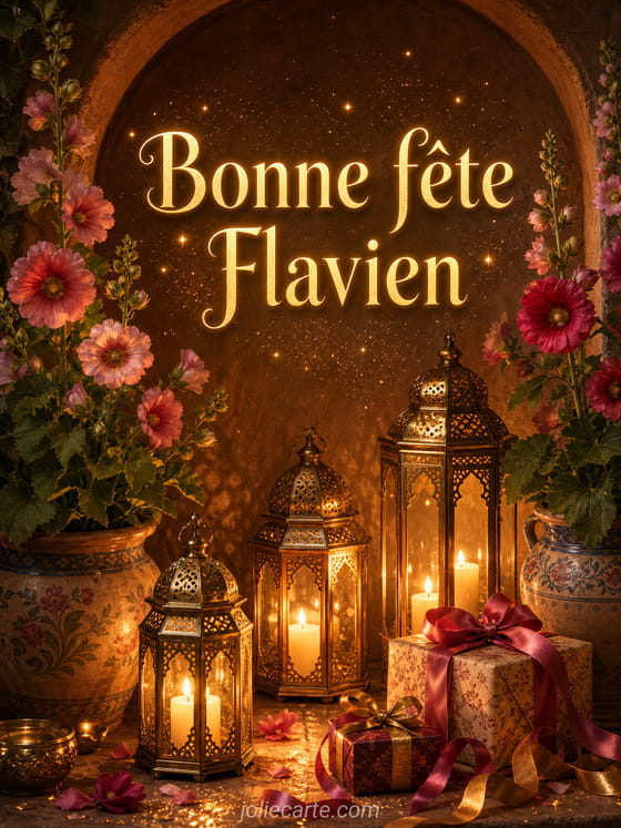 Carte bonne fête Flavien