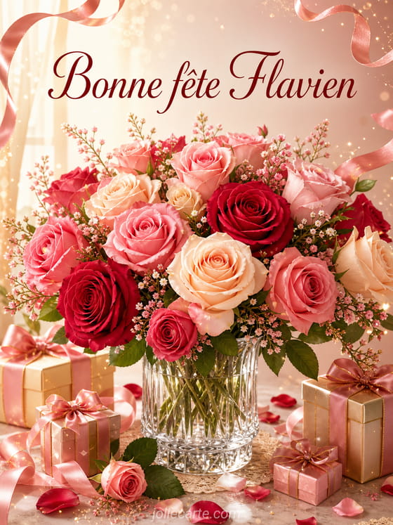 Carte bonne fête Flavien