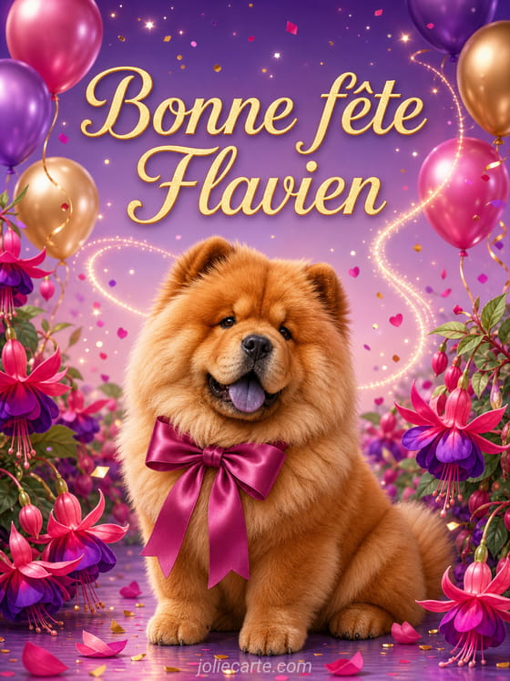 Carte bonne fête Flavien