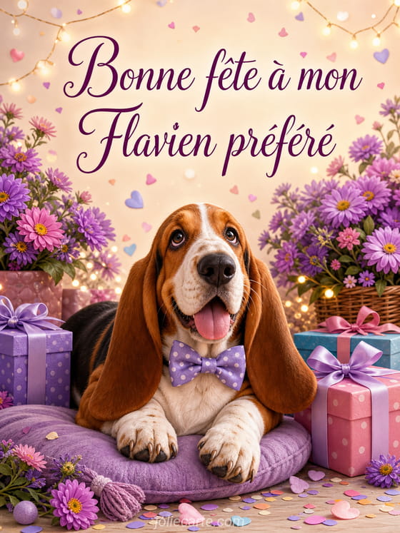 Carte bonne fête Flavien