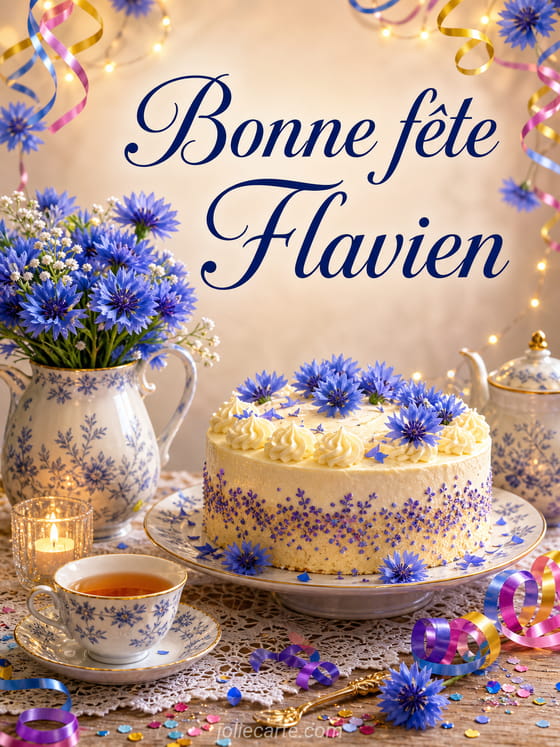 Carte bonne fête Flavien