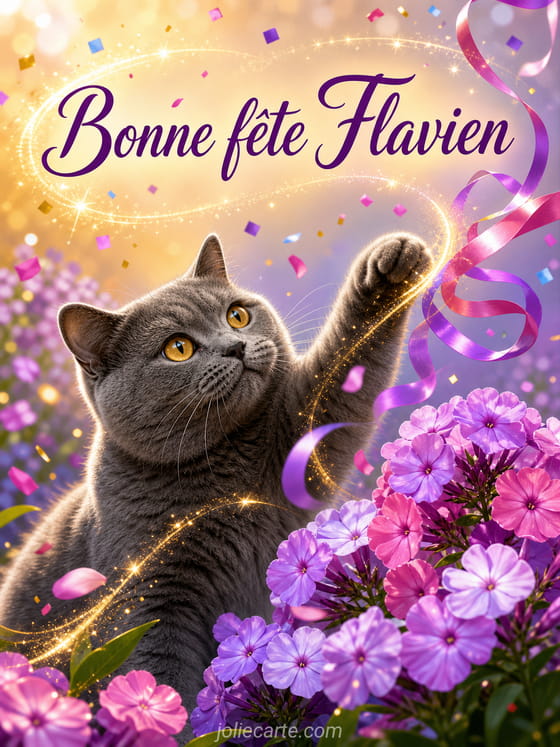 Carte bonne fête Flavien