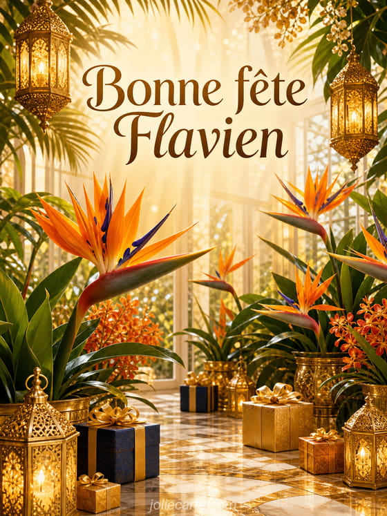 Carte bonne fête Flavien