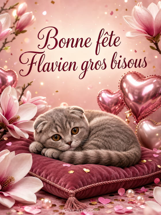 Carte bonne fête Flavien