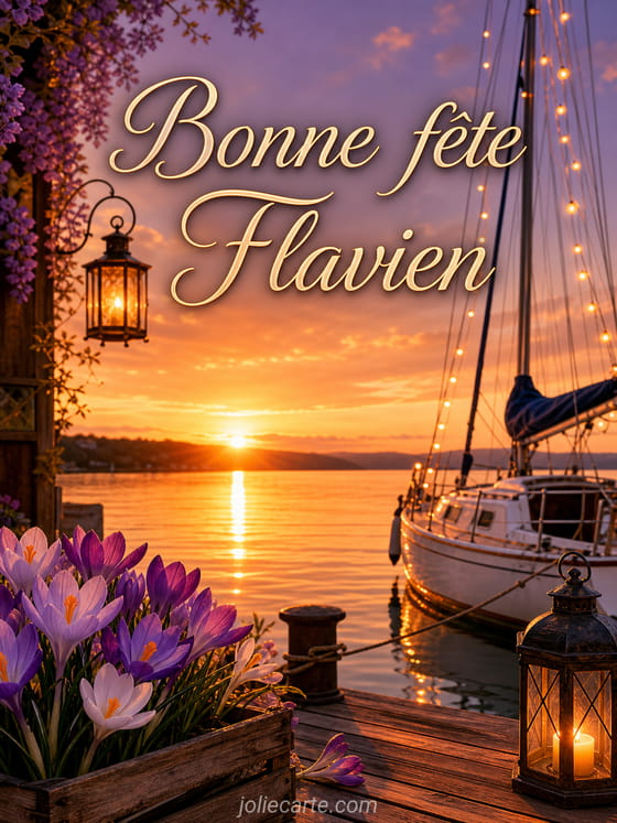 Carte bonne fête Flavien