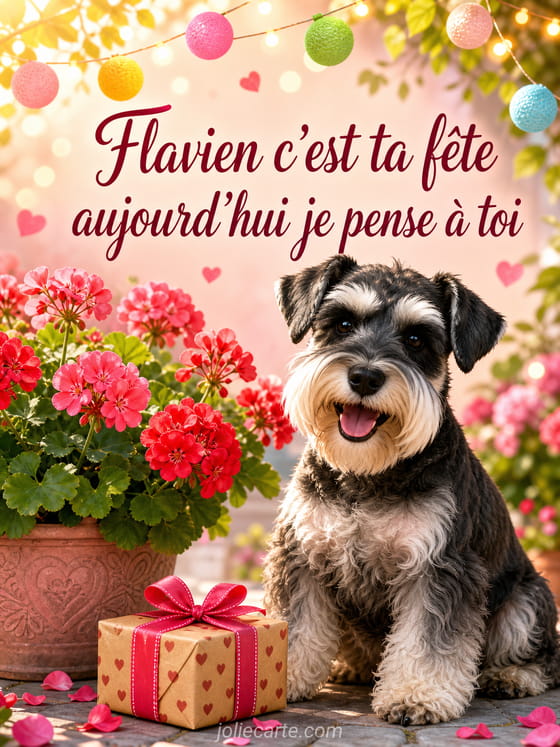 Carte bonne fête Flavien