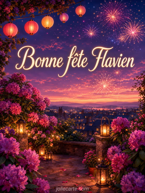 Carte bonne fête Flavien
