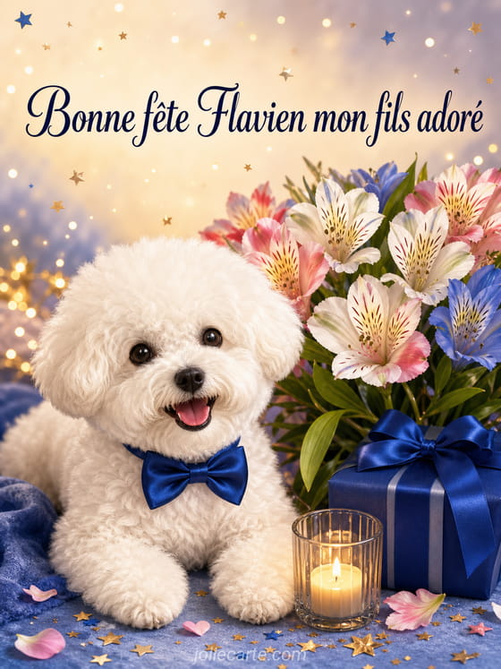 Carte bonne fête Flavien