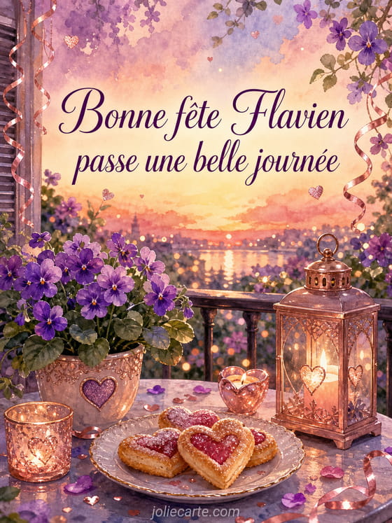 Carte bonne fête Flavien