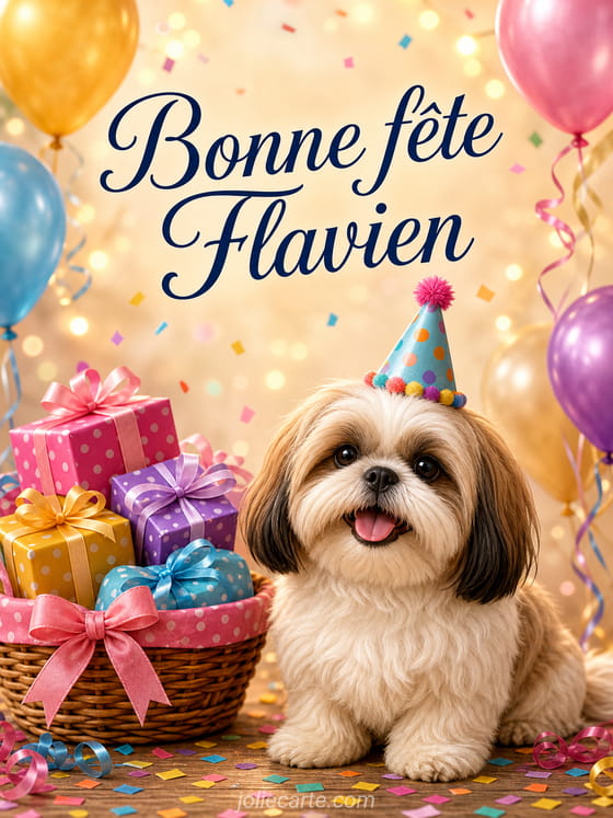Carte bonne fête Flavien