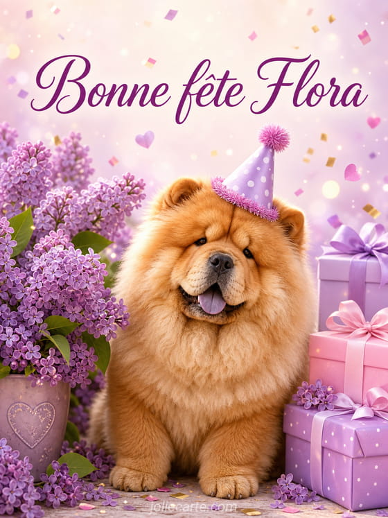 Carte bonne fĂȘte Flora