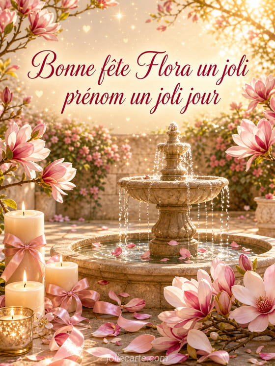 Carte bonne fĂȘte Flora
