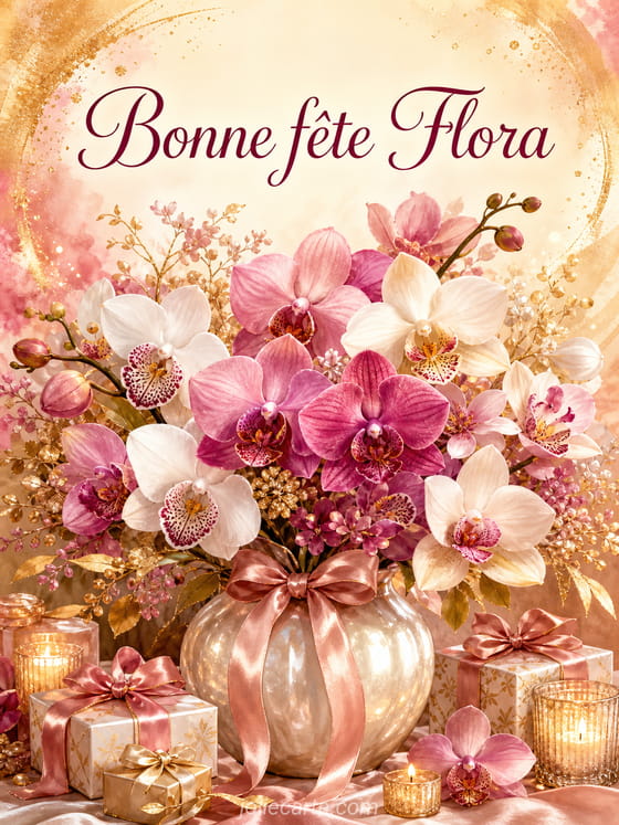 Carte bonne fĂȘte Flora