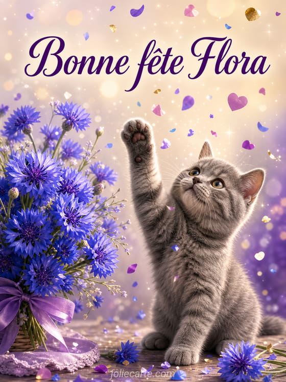 Carte bonne fĂȘte Flora