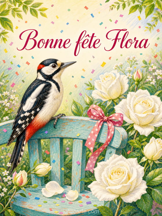 Carte bonne fĂȘte Flora