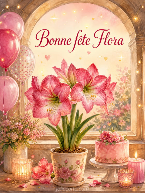 Carte bonne fĂȘte Flora