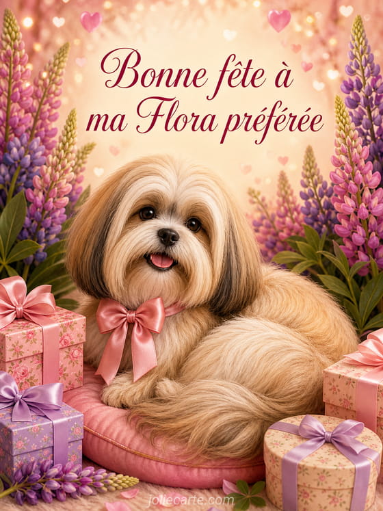 Carte bonne fĂȘte Flora