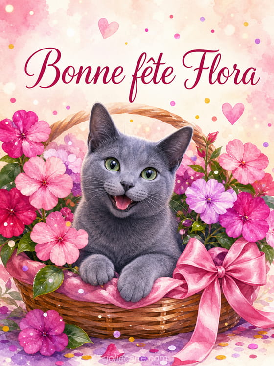 Carte bonne fĂȘte Flora