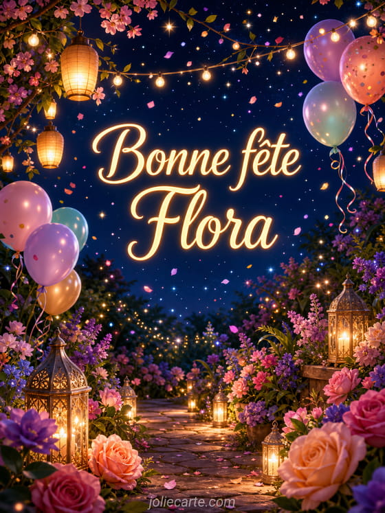 Carte bonne fĂȘte Flora
