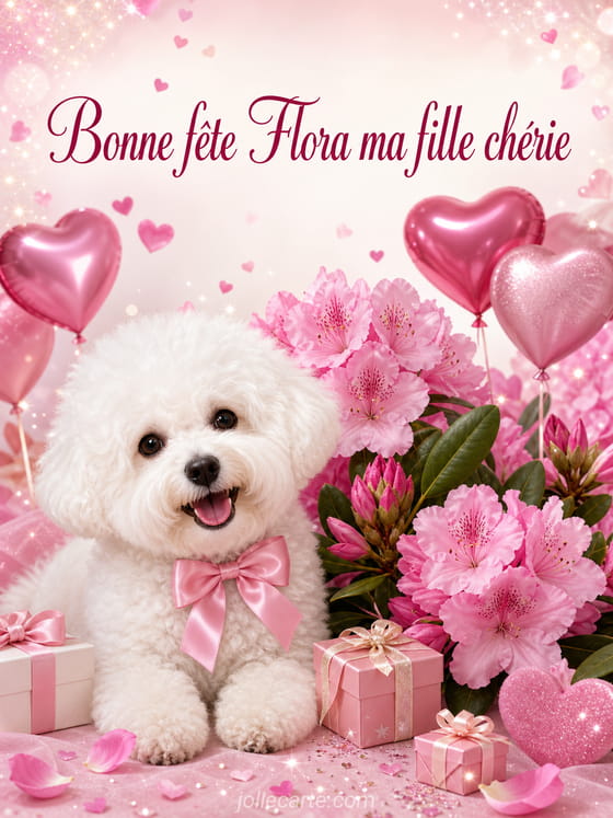 Carte bonne fĂȘte Flora