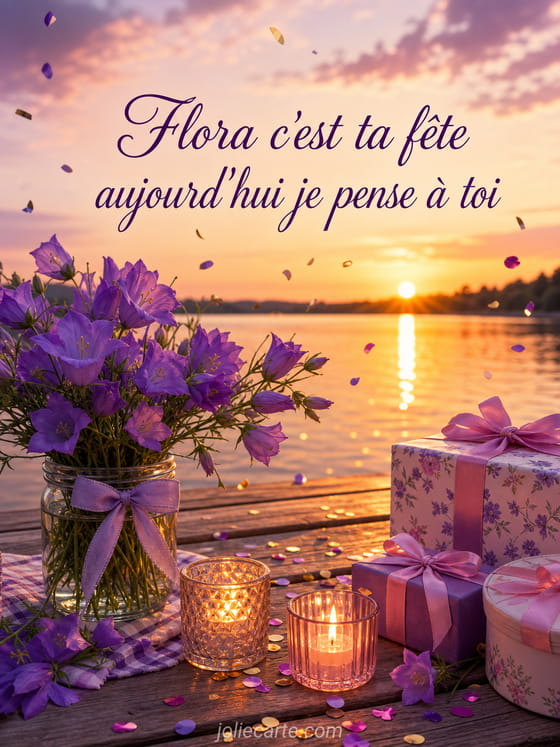 Carte bonne fĂȘte Flora