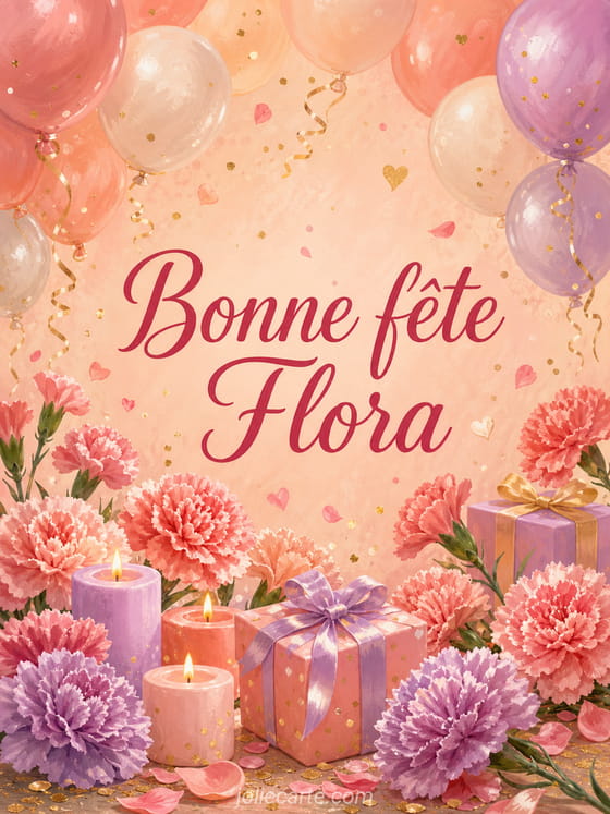 Carte bonne fĂȘte Flora