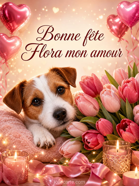 Carte bonne fĂȘte Flora
