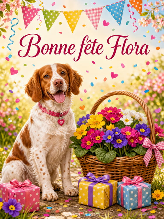Carte bonne fĂȘte Flora