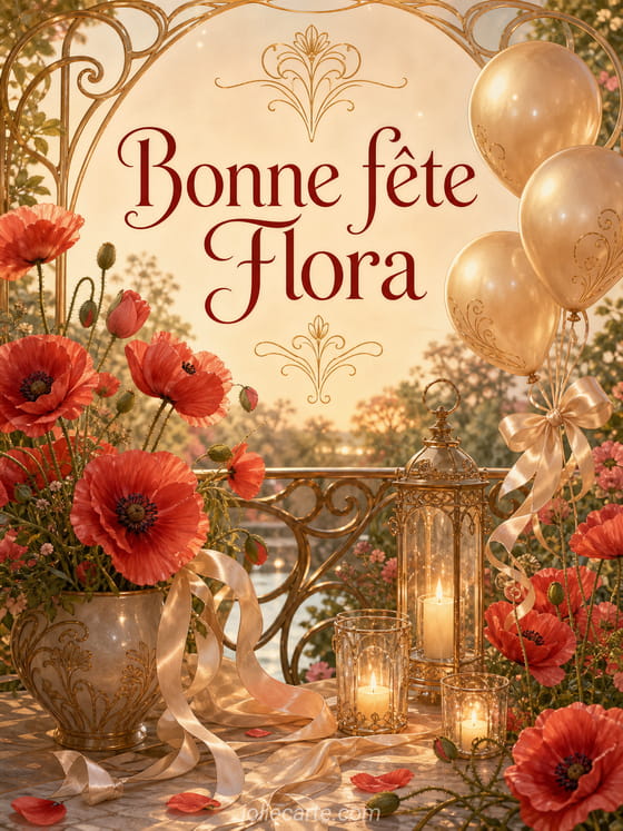 Carte bonne fĂȘte Flora