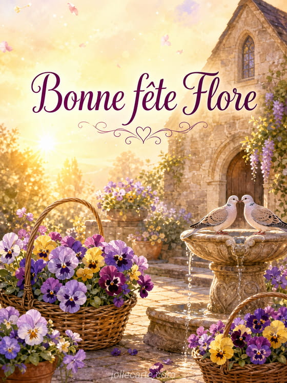 Carte bonne fête Flore