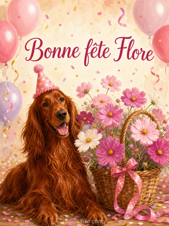 Carte bonne fête Flore