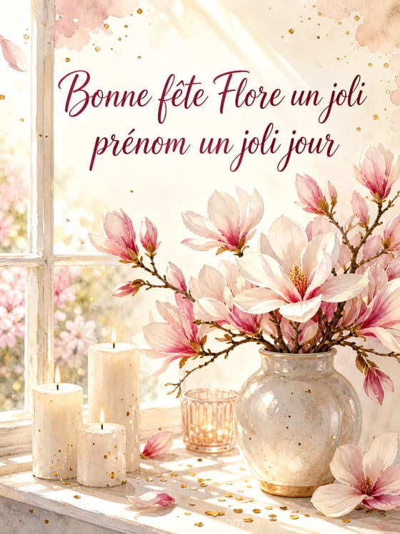 Carte bonne fête Flore